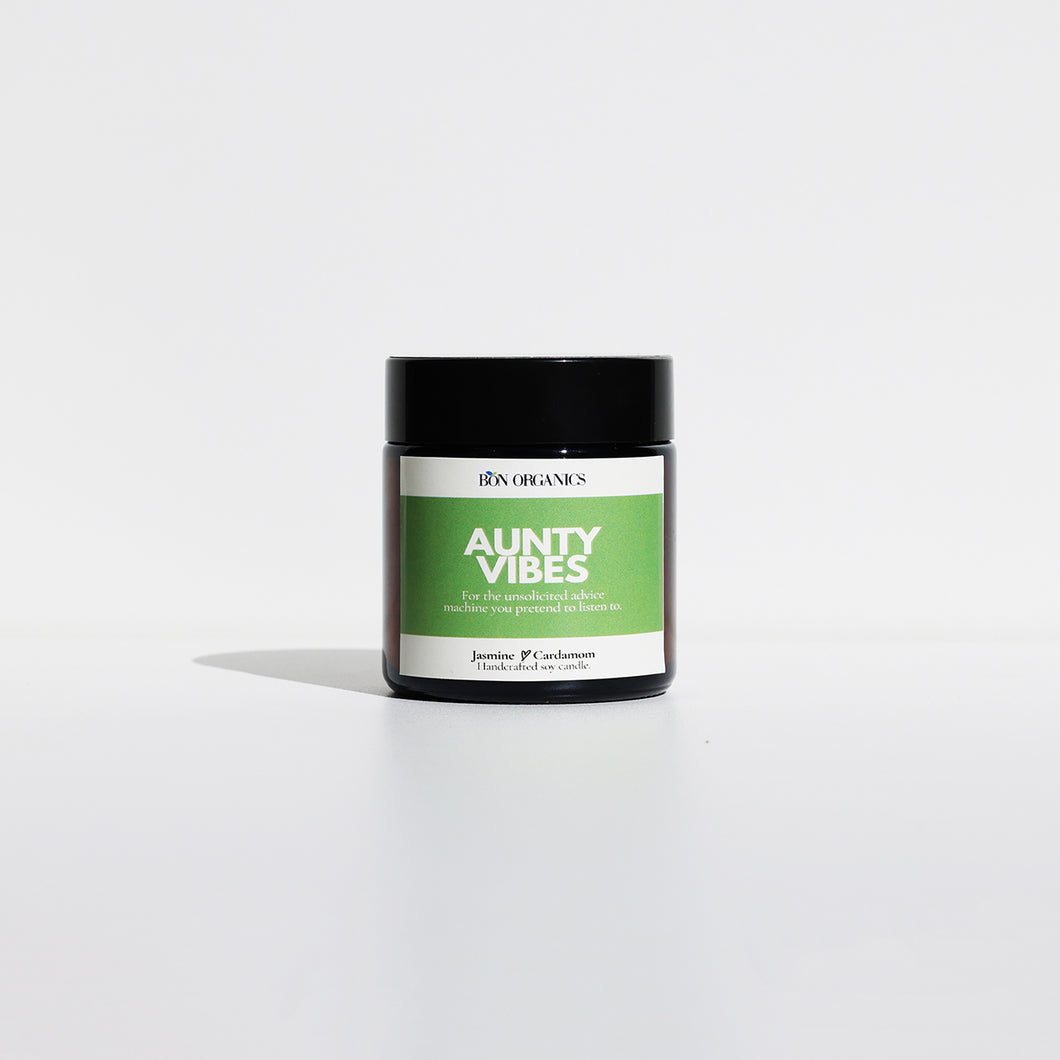 Aunty Vibes - Soy Candle (Jasmine & Cardamom)